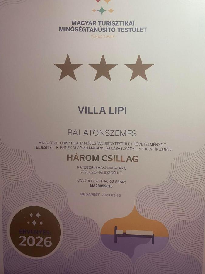 Villa Lipi - Home Away From Home Balatonszemes Bagian luar foto